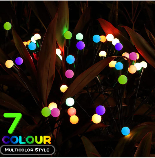 Solar Swaying Light 10LED 2pcs Pack RGB Multi-Color