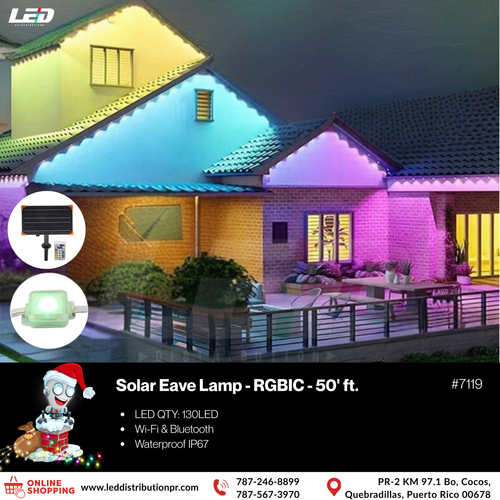 15M 30LED Solar Eave Lamp 3600mah #7119