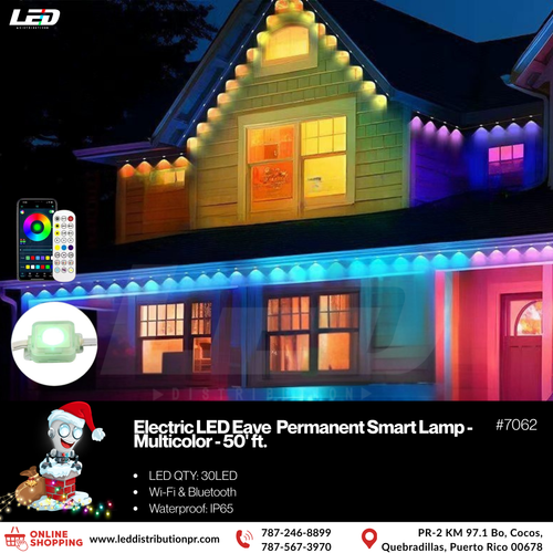 LED Eave Lamp 50' FEET SMART 30LED Permanent Outdoor Lights for House #7062