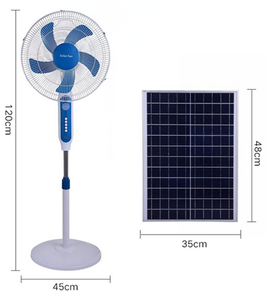 Rechargeable Solar Energy Fan, electric, with Solar Panel 25W