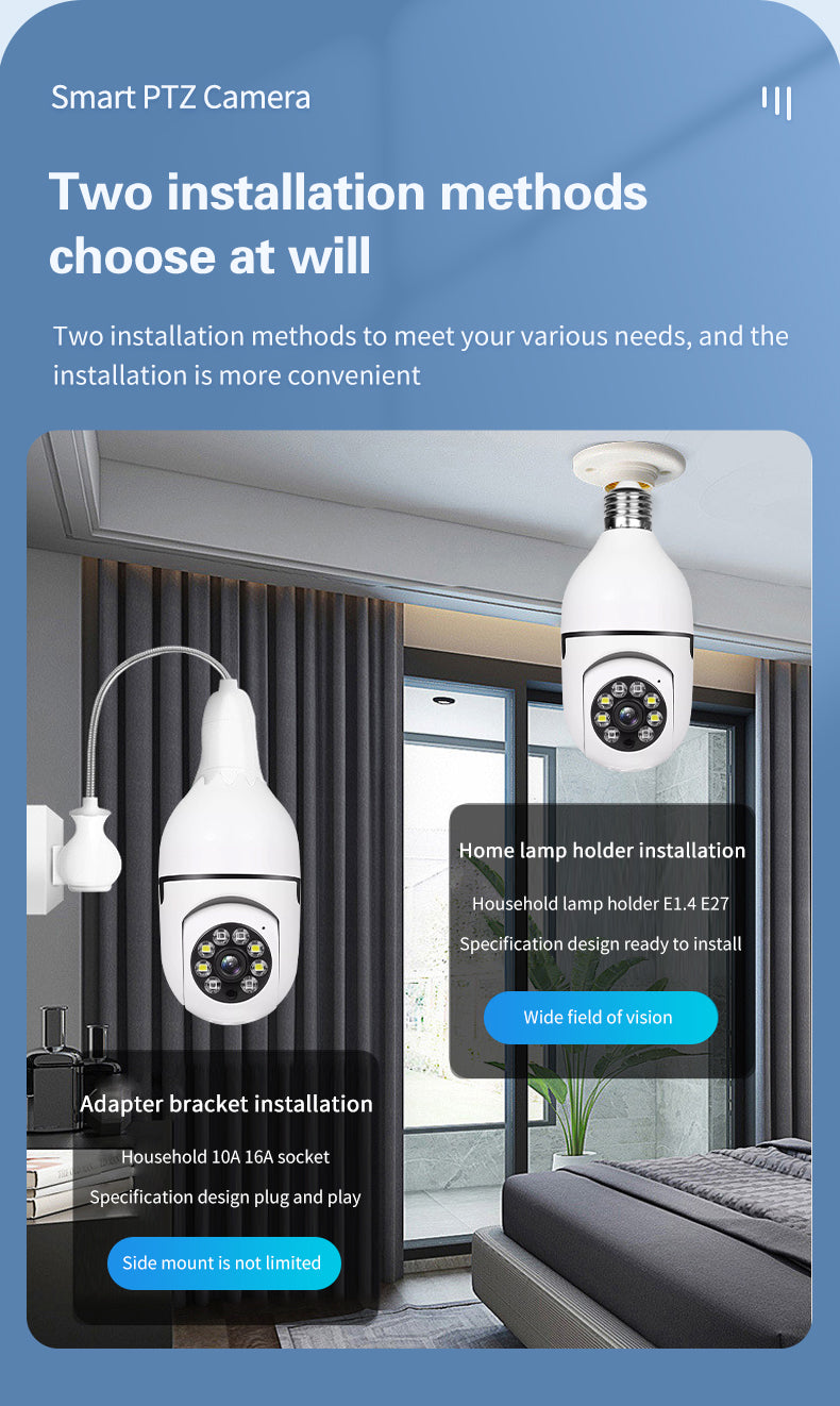 Load image into Gallery viewer, Light Bulb Security Camera 360°Panoramic Surveillance HD 1080P Security Camera #6835
