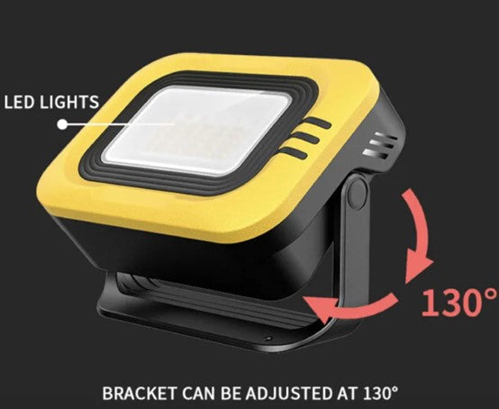 Load image into Gallery viewer, Outdoor Portable Solar Emergency Lamp USB Rechargeable Yellow 1200LM #6864
