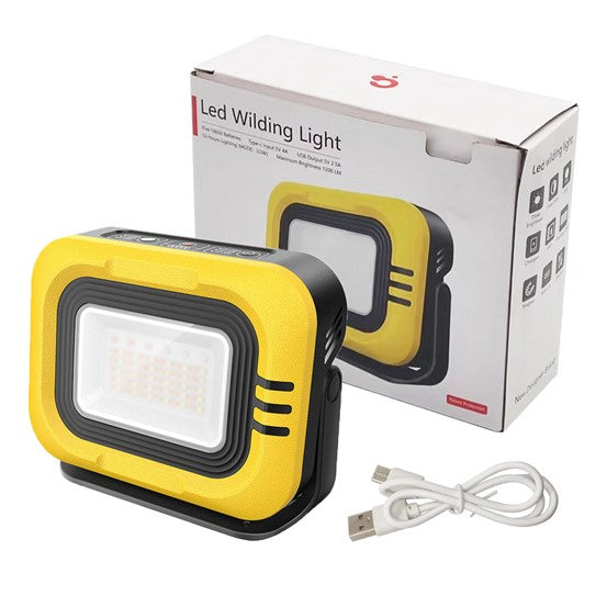 Load image into Gallery viewer, Outdoor Portable Solar Emergency Lamp USB Rechargeable Yellow 1200LM #6864
