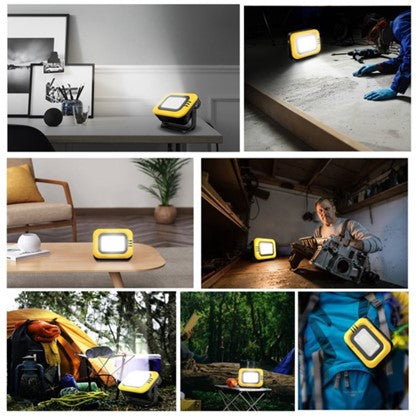 Outdoor Portable Solar Emergency Lamp USB Rechargeable Yellow 1200LM