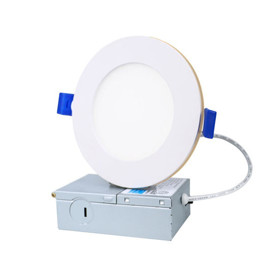 4-inch 5CCT LED Recessed Lights With Night light, 2700K/3000K/3500K/4000K/5000K Dimmable Nominal IC with Junction Box, 9W 12watt