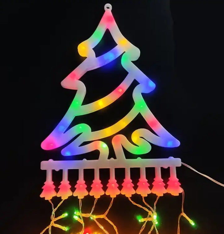 Load image into Gallery viewer, Christmas Tree Waterfall Lights Solar LED Strip #6953
