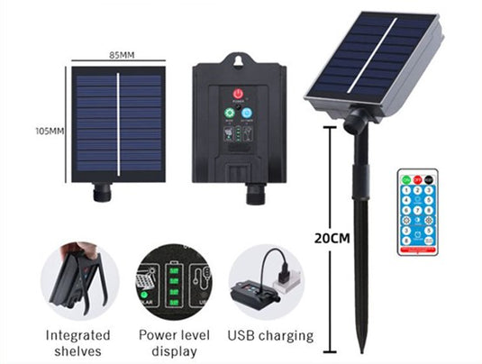 10 Heads Solar LED String IP65 Waterproof