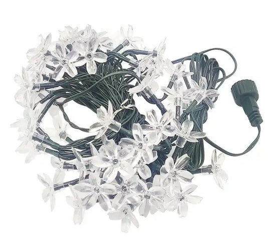 Flower Solar Led String Light Christmas RGB 60LED