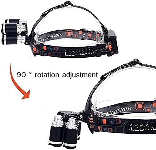 Load image into Gallery viewer, Headlamp LED Light, USB, Lighter And 120v Rechargeable Waterproof 12000 Lumen Ultra Bright 5 LED 4 Modes #6970
