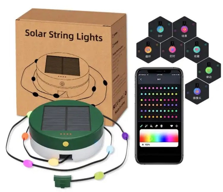 Load image into Gallery viewer, Smart APP Control Solar String Outdoor Camping #6971
