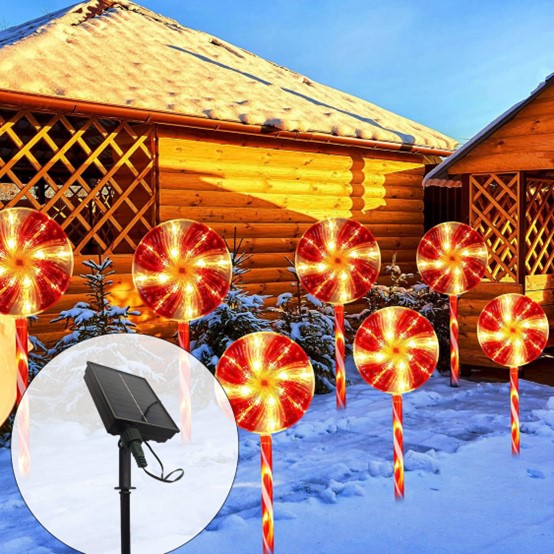 Load image into Gallery viewer, LED Solar Christmas Powered Lollipop Light String #6972
