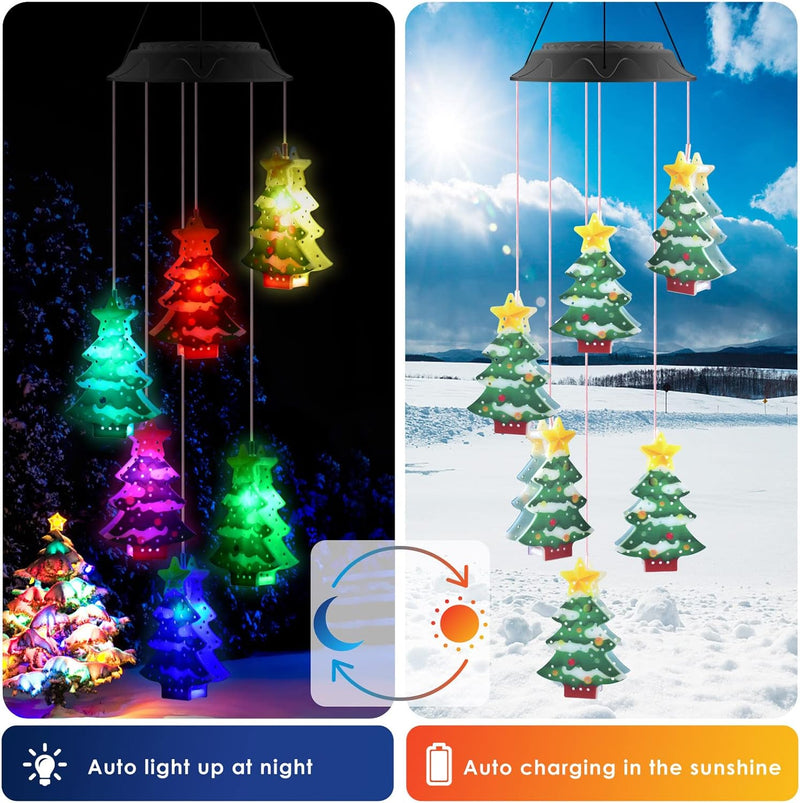 Load image into Gallery viewer, Solar Christmas Tree Christmas Decoration 6 LED #6973
