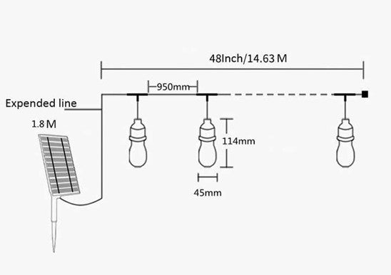 Load image into Gallery viewer, LED G45 Solar String Light Xmax Holiday Christmas #6974
