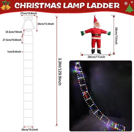 Christmas Holiday LED Solar Ladder Light