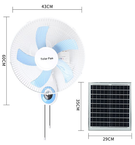 Load image into Gallery viewer, Rechargeable WALL Solar FAN 16 INCH B55 15W #7056
