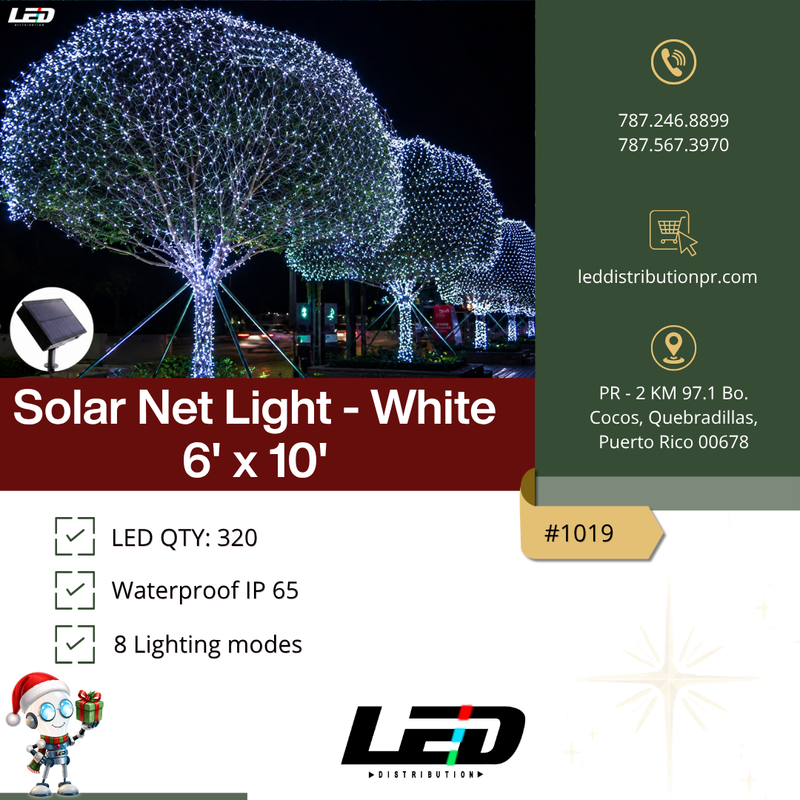 Load image into Gallery viewer, LED Solar Malla LED 6*10 320LED White #1019
