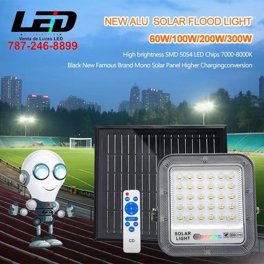 New Solar Flood Light 60W 6500K