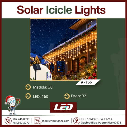 Solar Icicle Lights