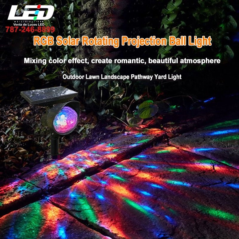 Load image into Gallery viewer, RGB Solar Rotating Projector Ball #4441
