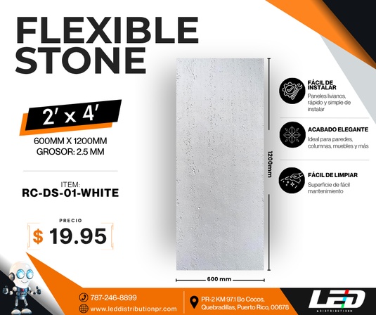 Flexible Stone Panels 2' x 4' ft.