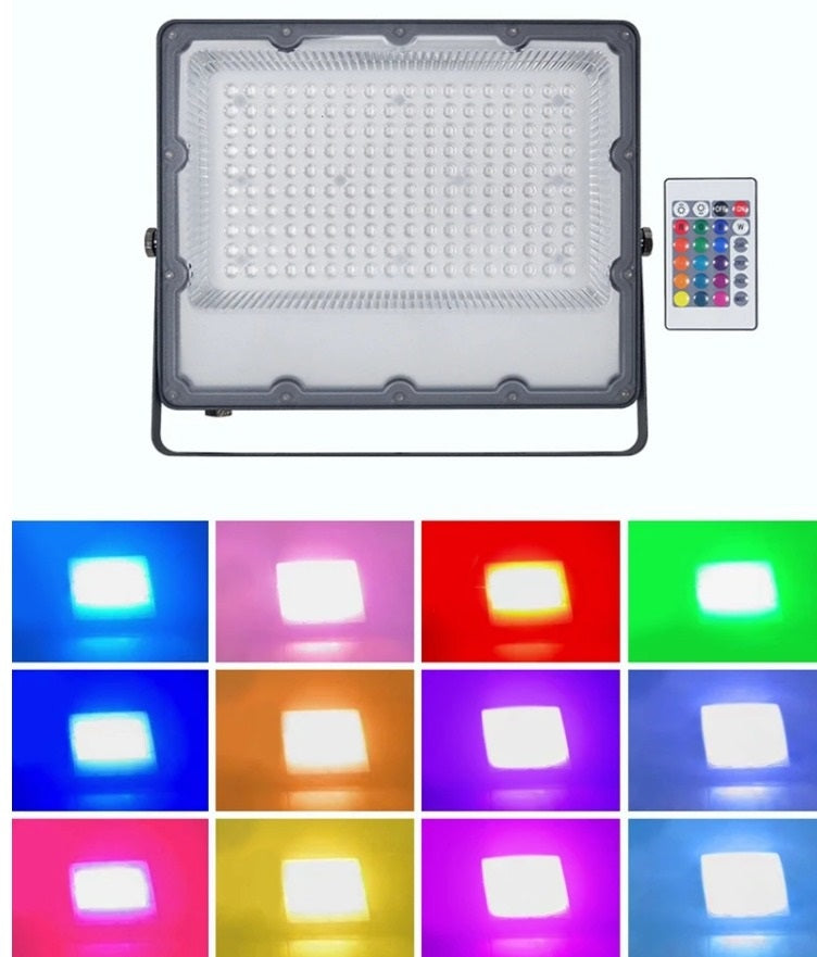 Load image into Gallery viewer, LED Flood Light RGB MULTI-COLOR Outdoor IP65 Waterproof 10watt 50watt 100watt Outside Landscape Smart Remote Control
