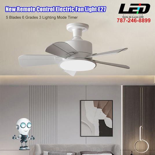 E26/E27 LED Bulb Ceiling Fan #7053