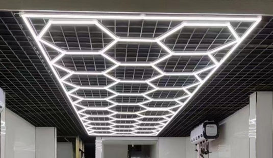 Car Detailing Ceiling Hexagon Led Light 8x16’ft