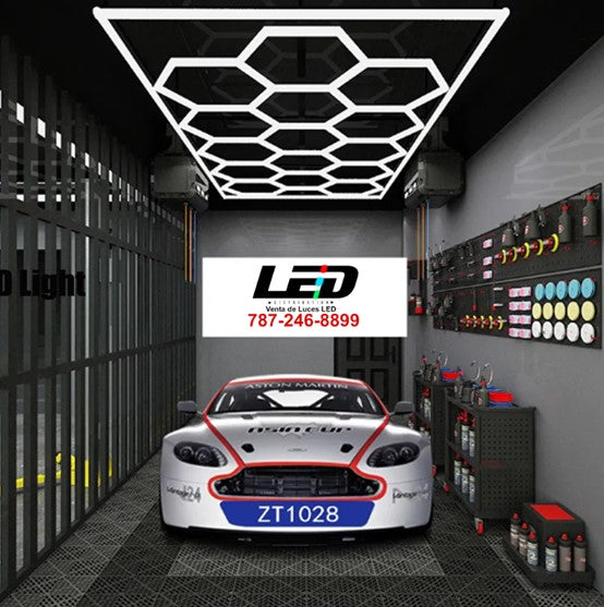 Load image into Gallery viewer, Car Detailing Ceiling Hexagon Led Light 8x16’ft
