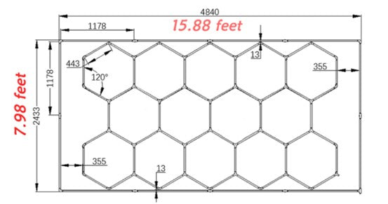 Load image into Gallery viewer, Car Detailing Ceiling Hexagon Led Light 8x16’ft
