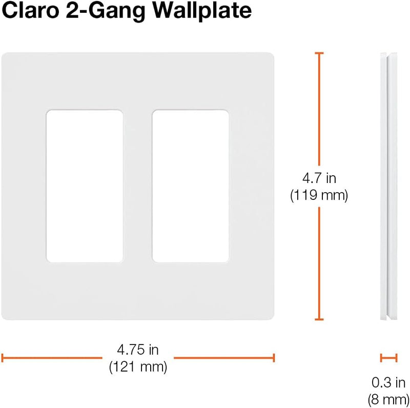 Load image into Gallery viewer, Lutron Claro 2 Gang Decorator/Rocker Wallplate, Gloss, Black (1-Pack)
