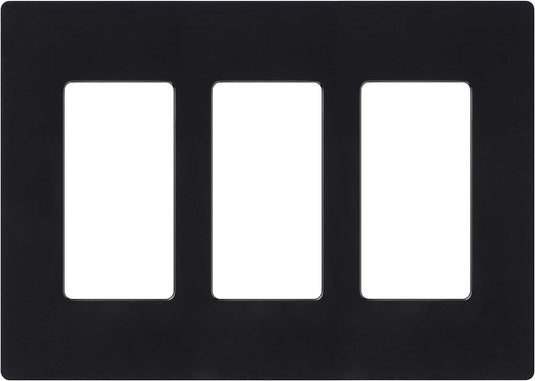 Lutron Claro 3 Gang Decorator/Rocker Wallplate, Gloss, White (1-Pack) |