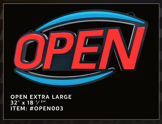 OPEN LED Neon Sign Ultra Bright Extra Large