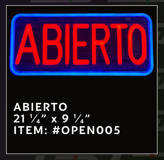 Load image into Gallery viewer, ABIERTO LED Sign Open Ultra Bright #OPEN005
