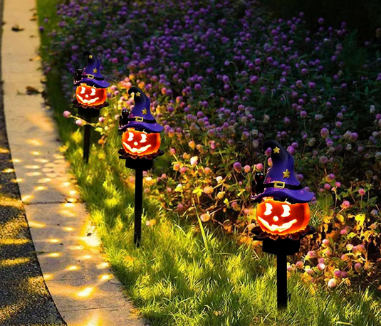 NEW Halloween Decor Ghost Pumpkin Garden Led Lights