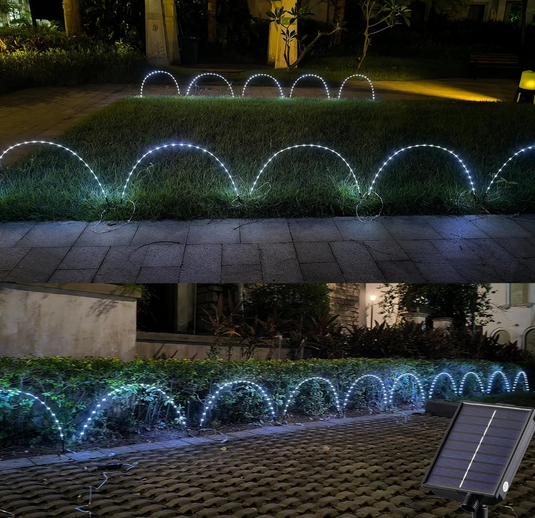 LED Solar Path Lights RGB + WW 22.5 ft. (5 pieces) #7123