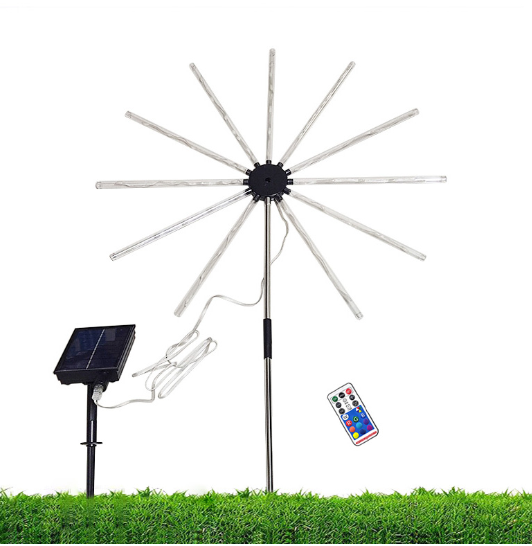 Load image into Gallery viewer, LED Solar RGB Firework LED Strip Lights Windmill Lamp 23&quot; #7127
