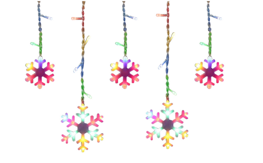 Solar String Light Snowflakes RGB + WW 2.5M 144LED