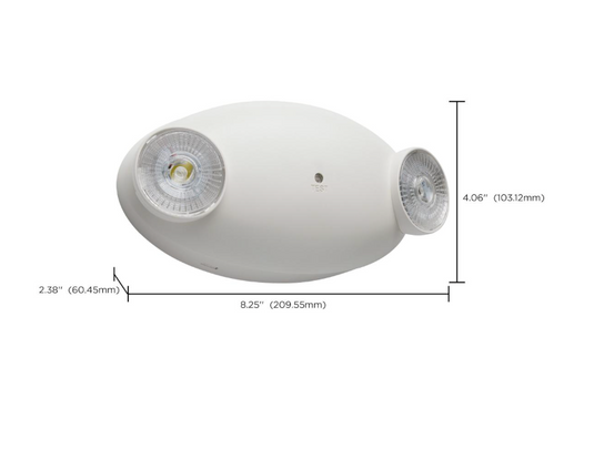 Emergency Light, 90min Ni-Cad backup, 120/277V, Dual Head, Universal Mounting