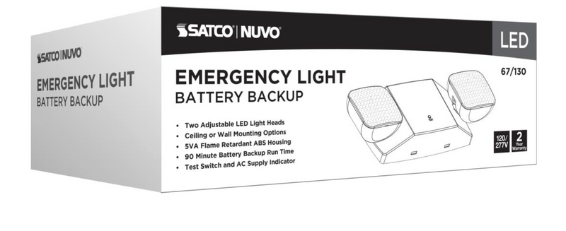 Load image into Gallery viewer, Emergency Light, 90min Ni-Cad backup, 120/277V, Dual Head, Universal Mounting
