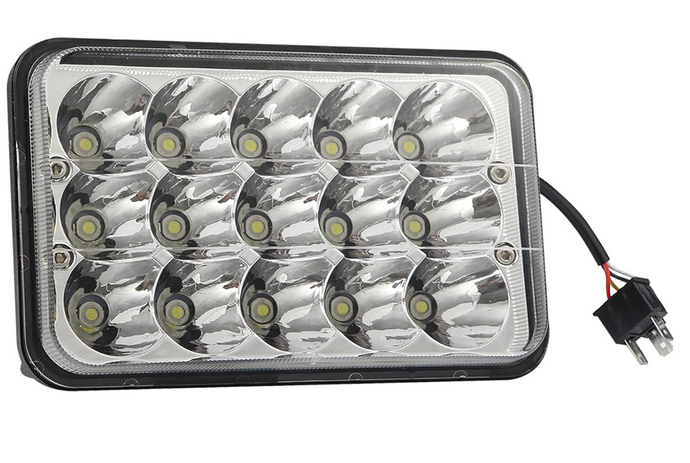 LED Headlight, DOT 4x6 in, 6000K, #0261