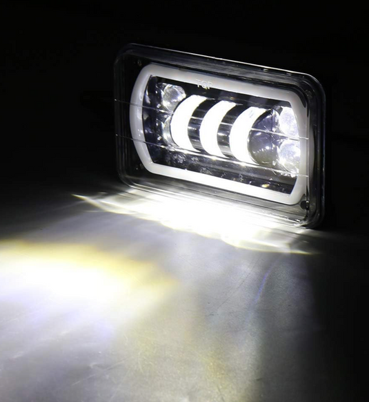 LED Headlight, 4x6 in, 6000K,