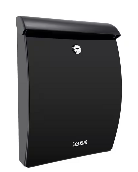 Toledo Plastic Mailbox (Black)