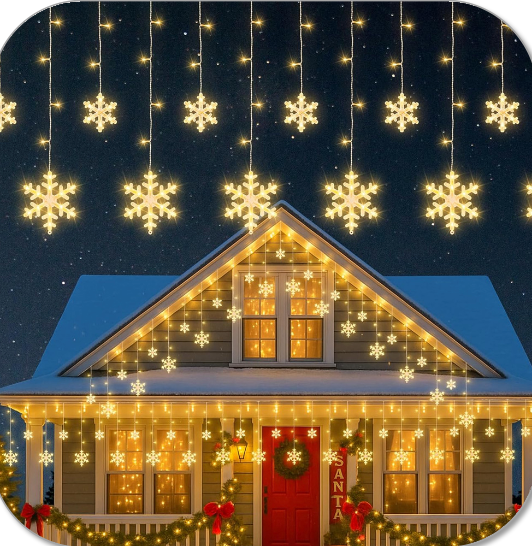 Solar String Light Snowflakes RGB + WW 2.5M 144LED #7120