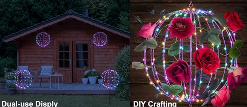 Load image into Gallery viewer, LED Christmas Solar Light 30cm 144LED RGB Ball (1pc) #7138
