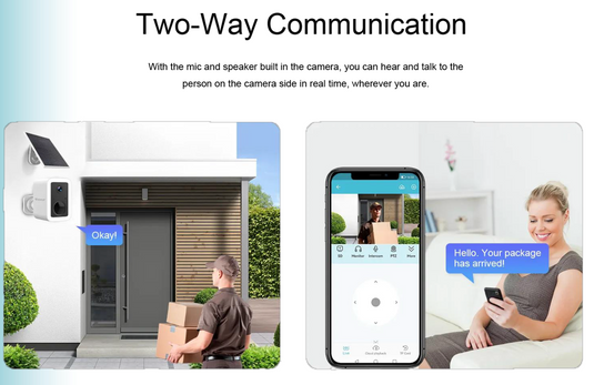 Solar Camera, Wireless, PIR Detection