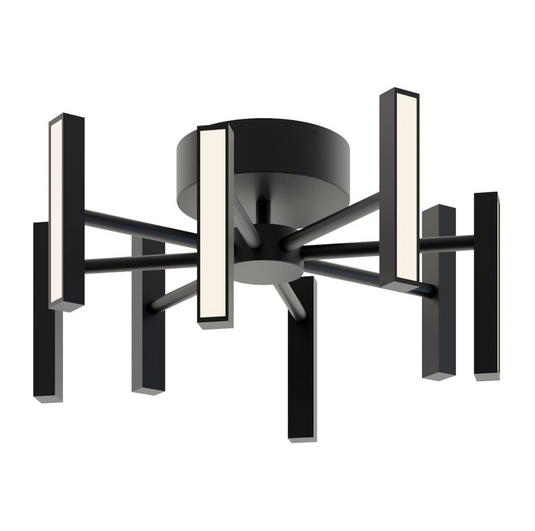 Indra 16" LED Semi-Flush Black