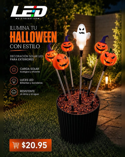 NEW Colorful Solar Patio Garden Deck Ambient Lamp Halloween