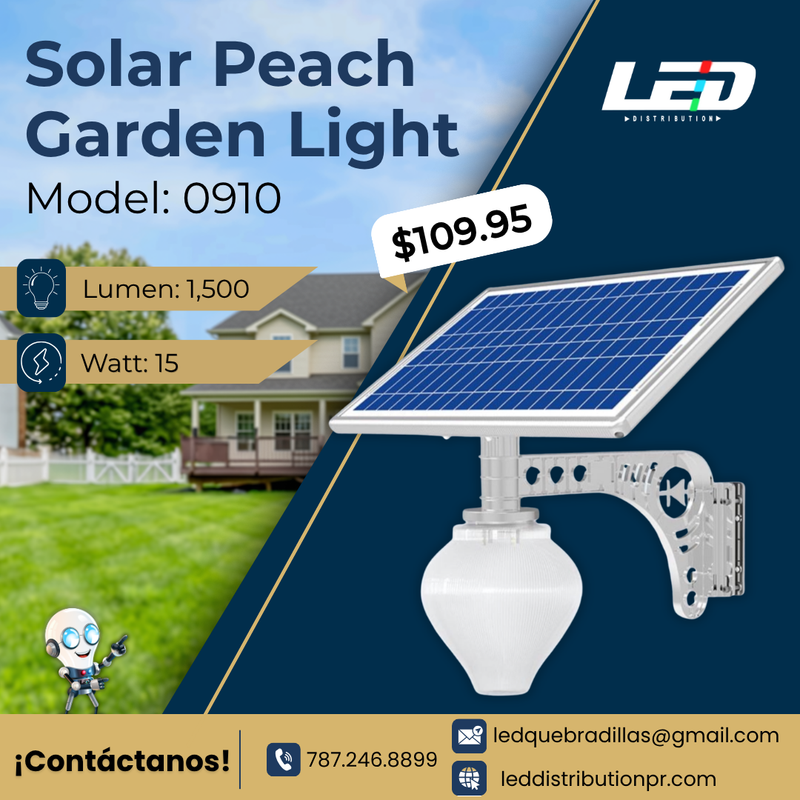 Load image into Gallery viewer, Solar Peach Garden Light 1500LM 15watt #0910
