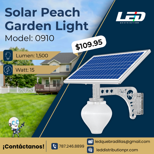 Solar Peach Garden Light 1500LM 15watt #0910