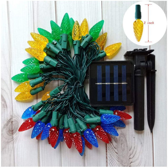 LED Solar 50 Strawberry String Light MULTI-COLOR